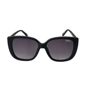 Quay Australia Ever After Sunglasses Matte Black Smoke Polarized SKU Q065